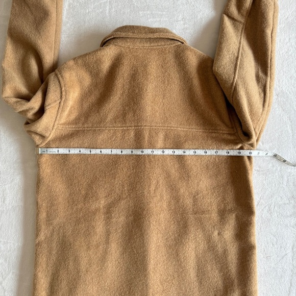 THREAD & SUPPLY Shirt Jacket Shacket S Camel Flannel Jersey Lined Button Front - Picture 8 of 15